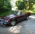 Mercedes 560 SL Burgundy d'origine V8 de 1986 état irréprochable !  VENDU