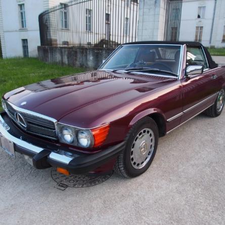 Mercedes 560 SL Burgundy d'origine V8 de 1986 état irréprochable !  VENDU
